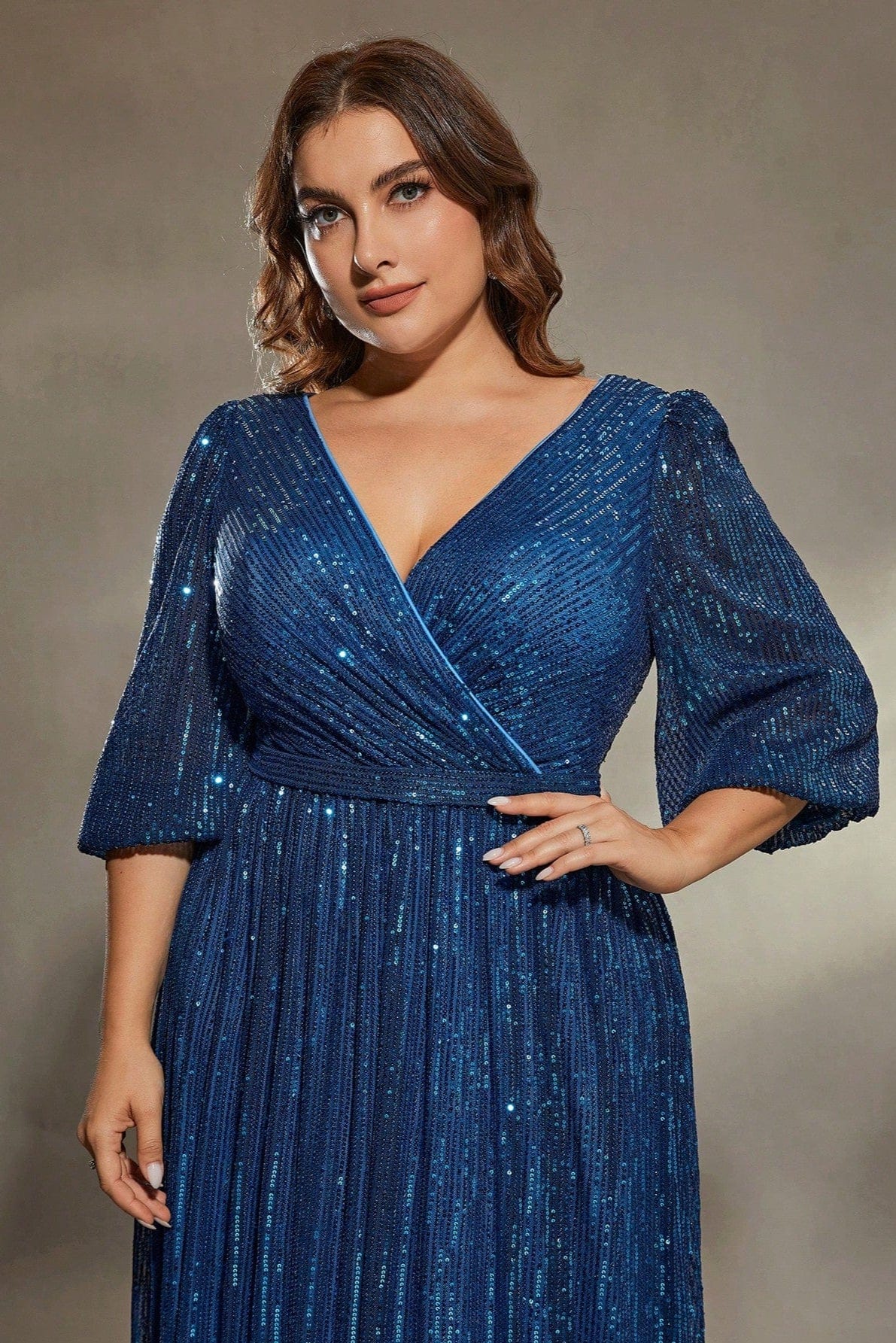 Robe Bleu Roi Grande Taille – Image 5