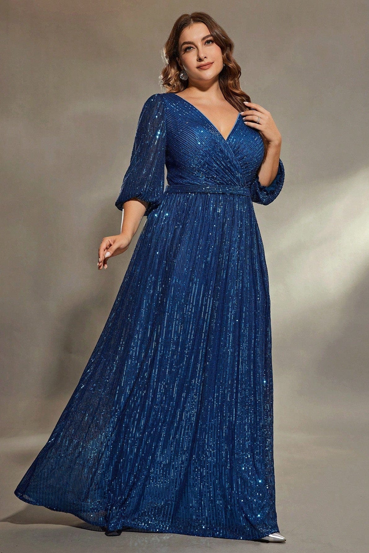 Robe Bleu Roi Grande Taille – Image 4
