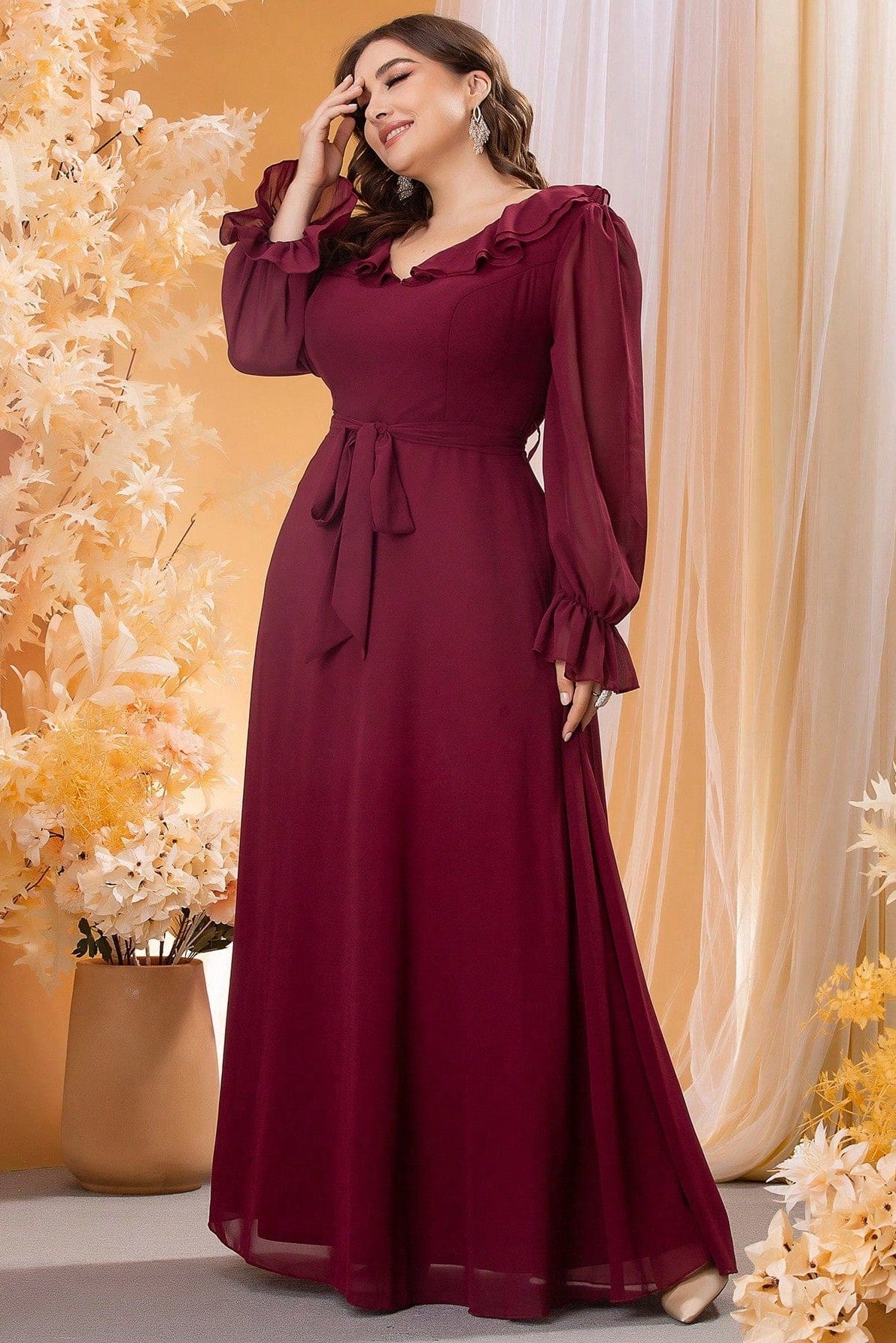 Robe Bordeaux Grande Taille
