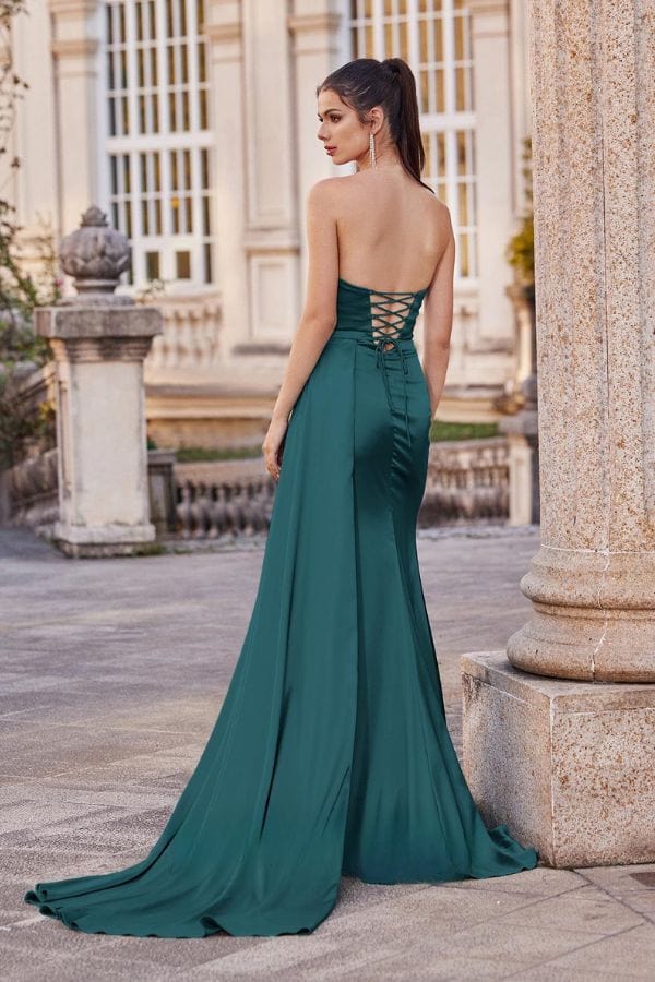 Robe Bustier Bleu Canard – Image 3