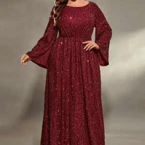Robe de Demoiselle D'Honneur Rouge Grande Taille