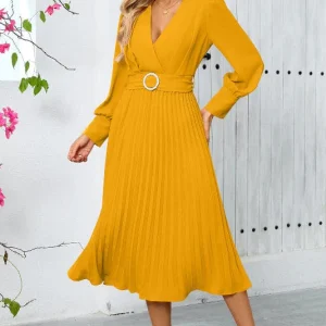 Robe Demoiselle D'Honneur Jaune Moutarde