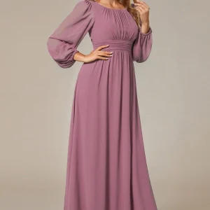 Robe Longue Vieux Rose Mariage