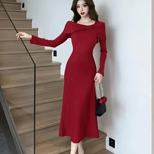 Robe Maille Bordeaux