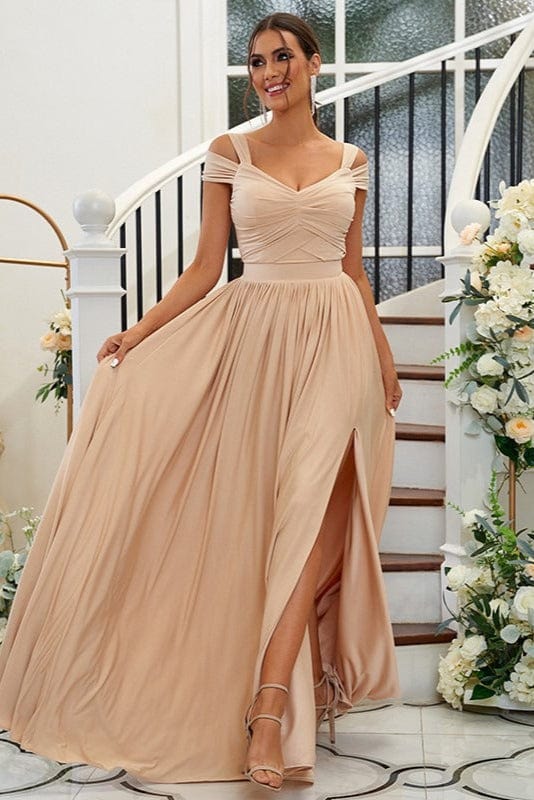 Robe Mariage Civil Couleur Champagne – Image 2