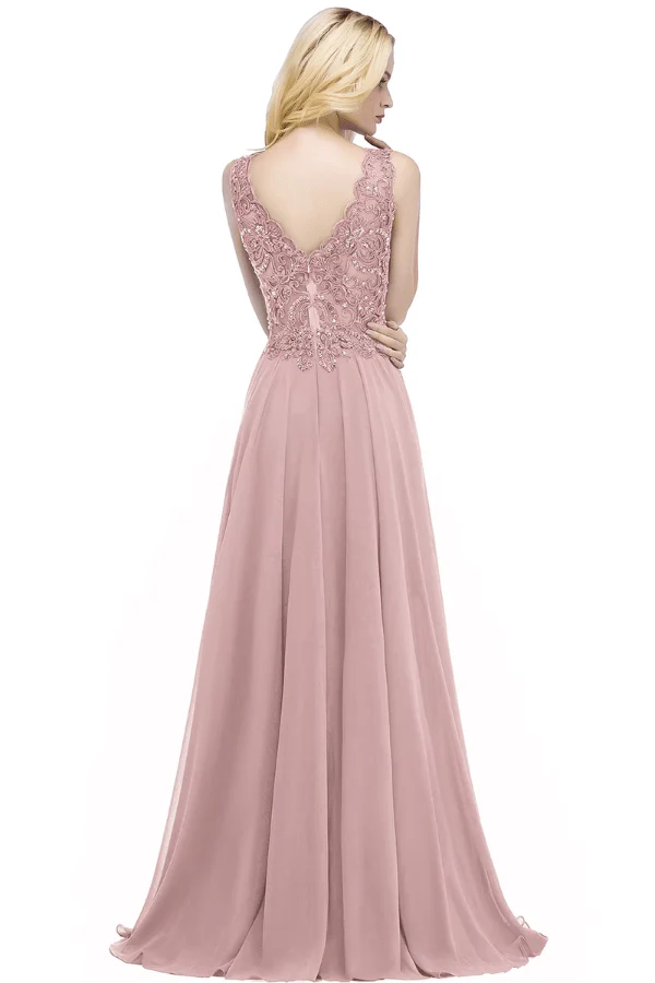 Robe Mariage Civil Rose Poudré – Image 3