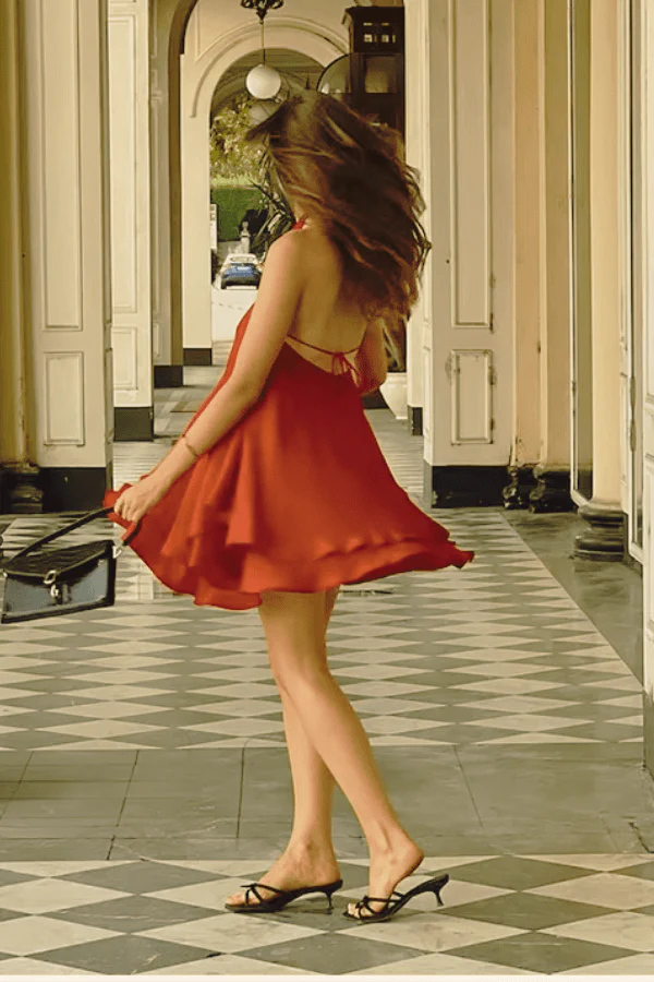 Robe Orange Fluide – Image 3