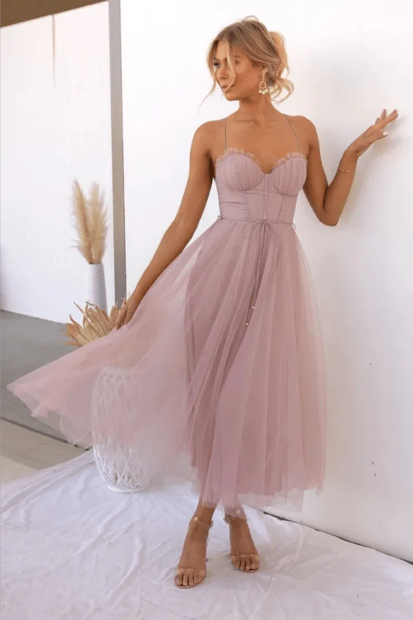 Robe Patineuse Rose Pâle – Image 3