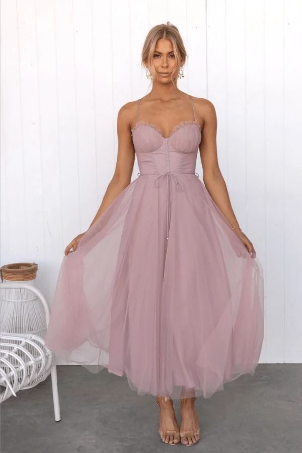 Robe Patineuse Rose Pâle – Image 2