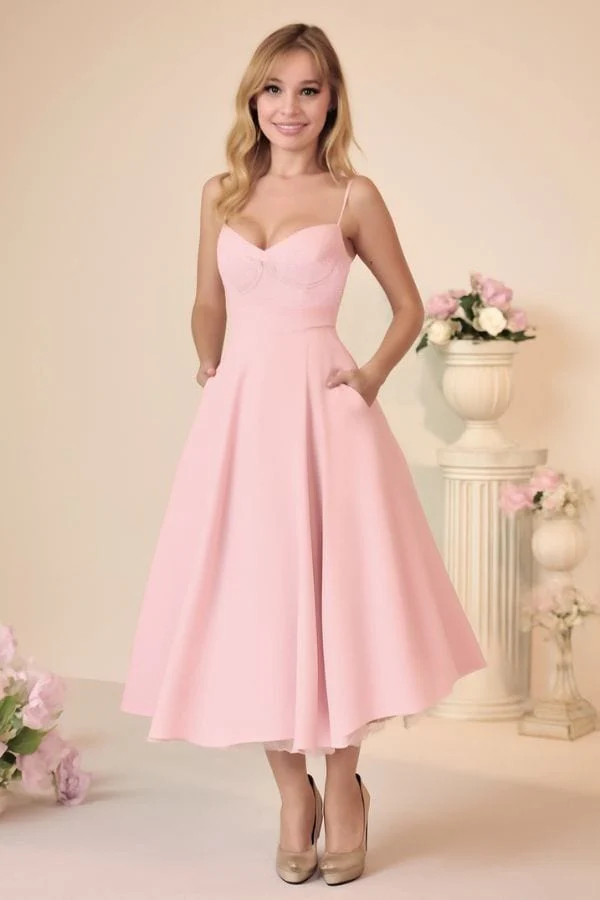 Robe Patineuse Rose Poudrée – Image 2