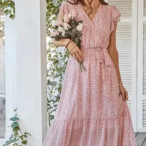 Robe Rose Poudré Boheme