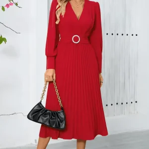 Robe Rouge Mi-Longue