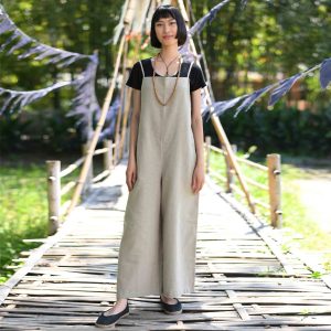 Combinaison coton/lin vert Widelax